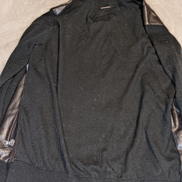 Michael Kors leather front zip up sweaters .. - Picture 5 of 5